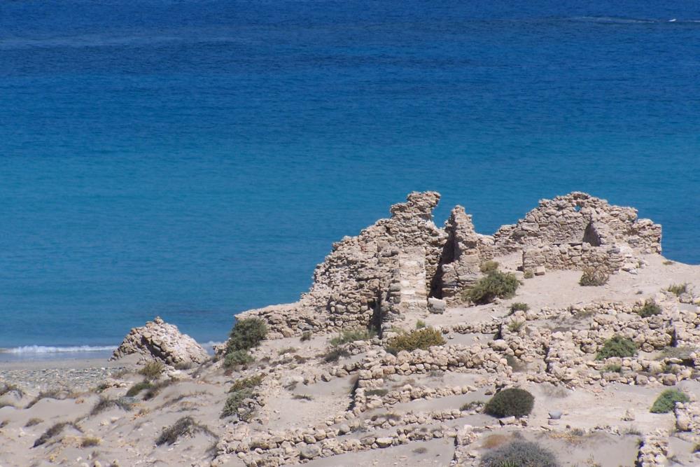 Archeological site on Koufonisi Island in Souh Crete