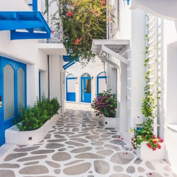 Alleys on Santorini island