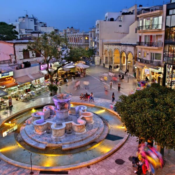 The center of Heraklion-city, the capital of Crete
