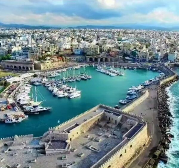 Heraklion old Port from a birds view