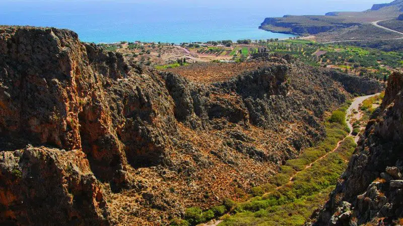 The gorge of Kato Zakros in Crete