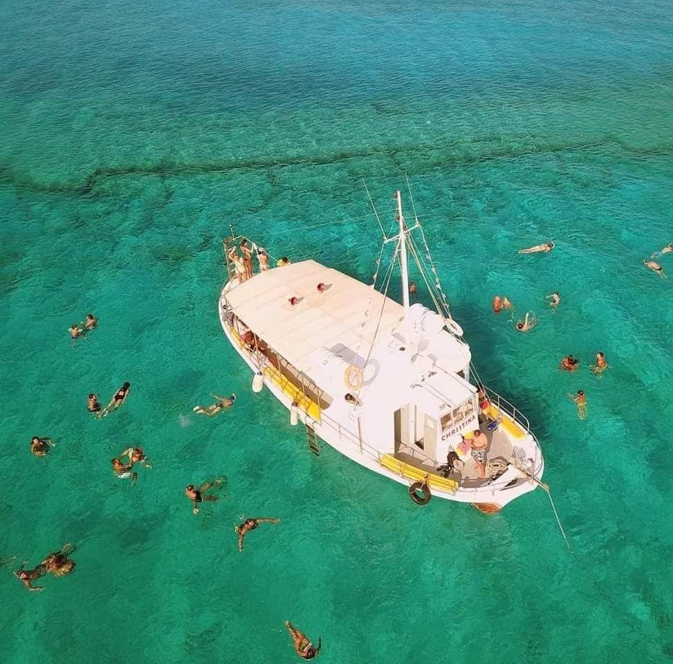 chrissi island daily cruises christina boat